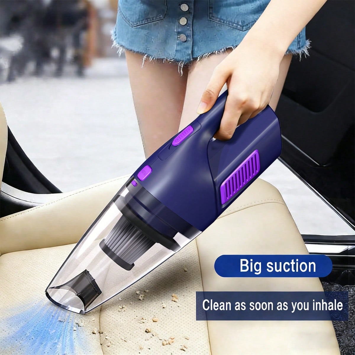 Car Vacuum Cleaner - Aspirador de pó portátil CascadeVac para